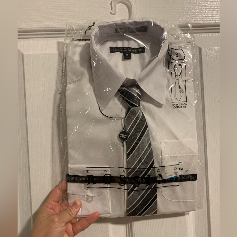 White Bottom Shirt with Tie (kids)